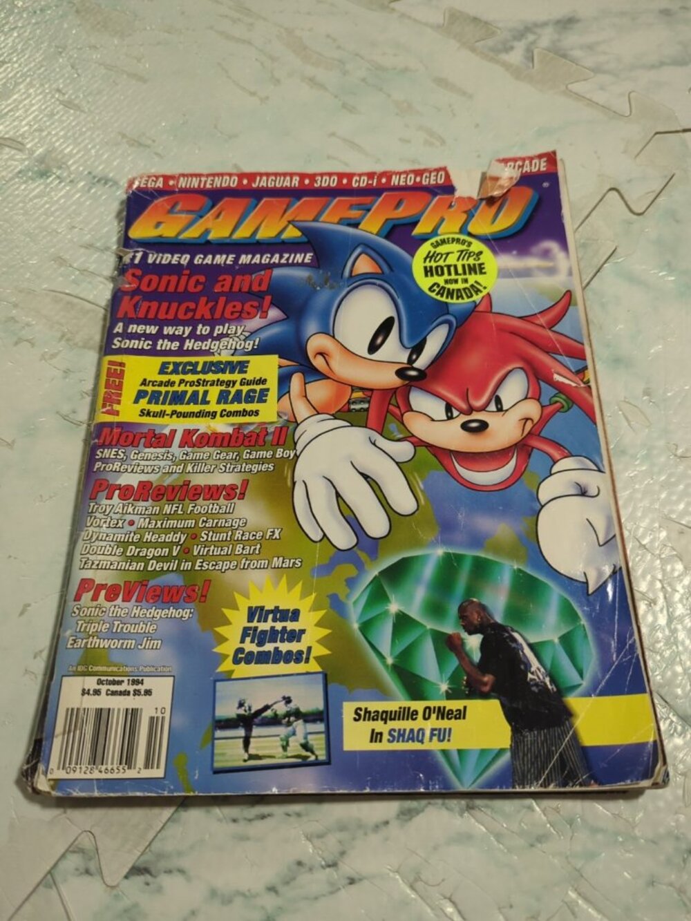 October 1994 GamePro Magazine Issue Sonic and Knuckles